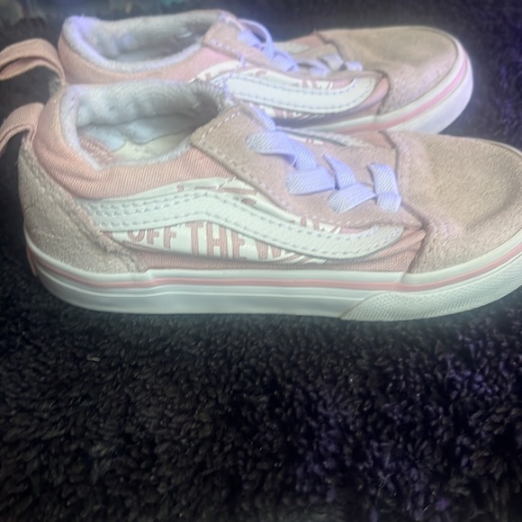 Pink and white vans toddler girl size 8C - Picture 3 of 4